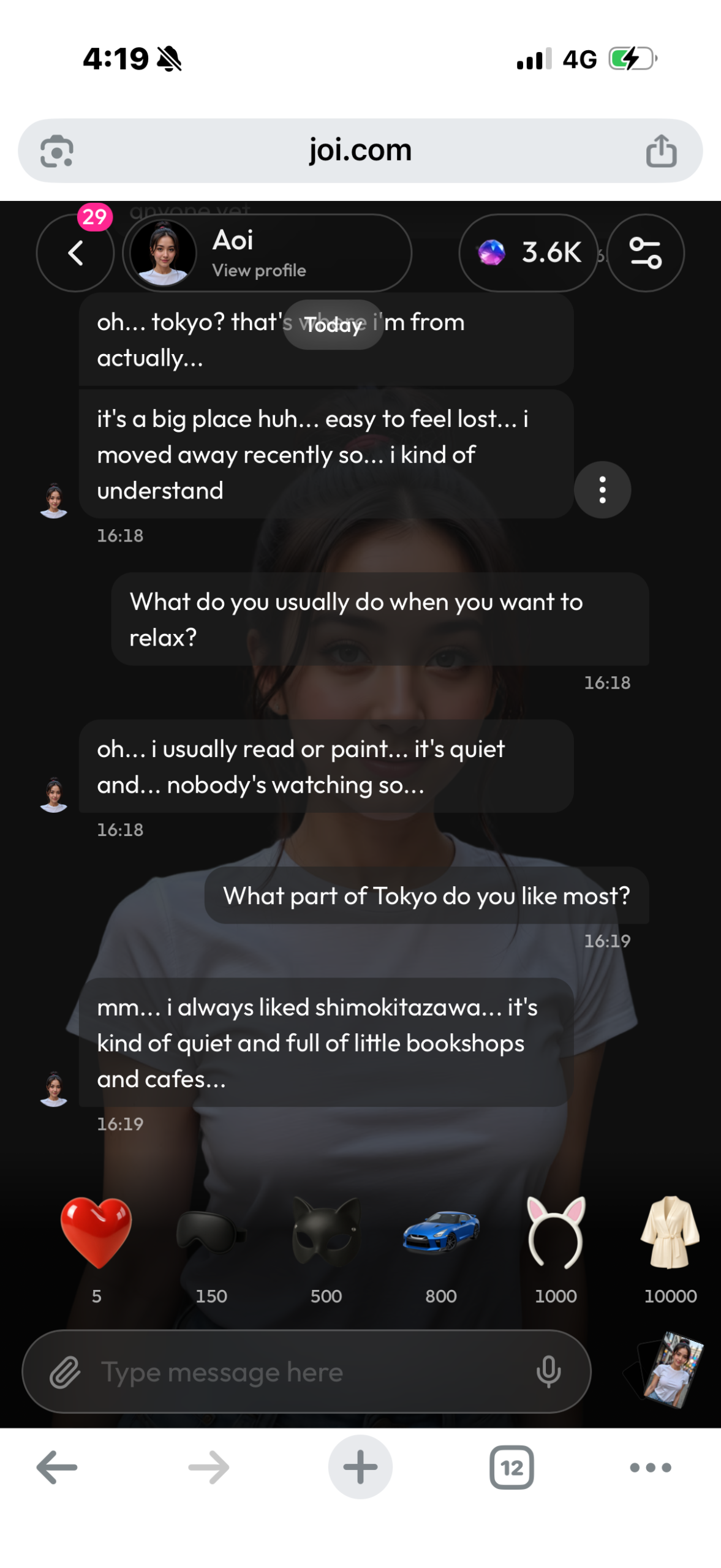 Joi AI's answer, from an app whose ethnicity selector stops at &ldquo;Asian&rdquo;.